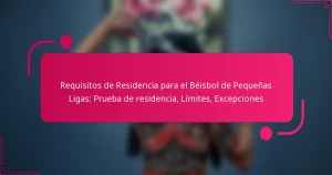 Requisitos de Residencia para el Béisbol de Pequeñas Ligas: Prueba de residencia, Límites, Excepciones